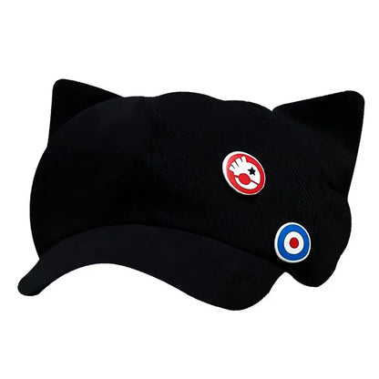 Anime EVA Shikinami Asuka Rangure Cat Ear Shaker Fleece Hat Peak Baseball Cap Anime Cosplay Accessories Anime Peripheral Caps - MyLootWare