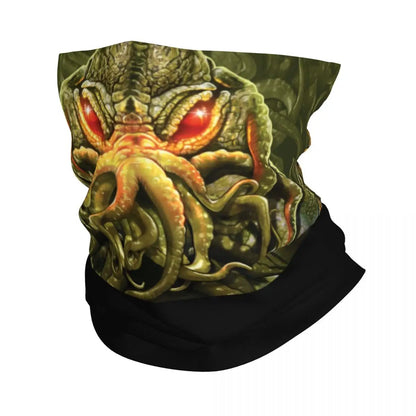 Red Tentacles On Black Bandana Neck Gaiter
