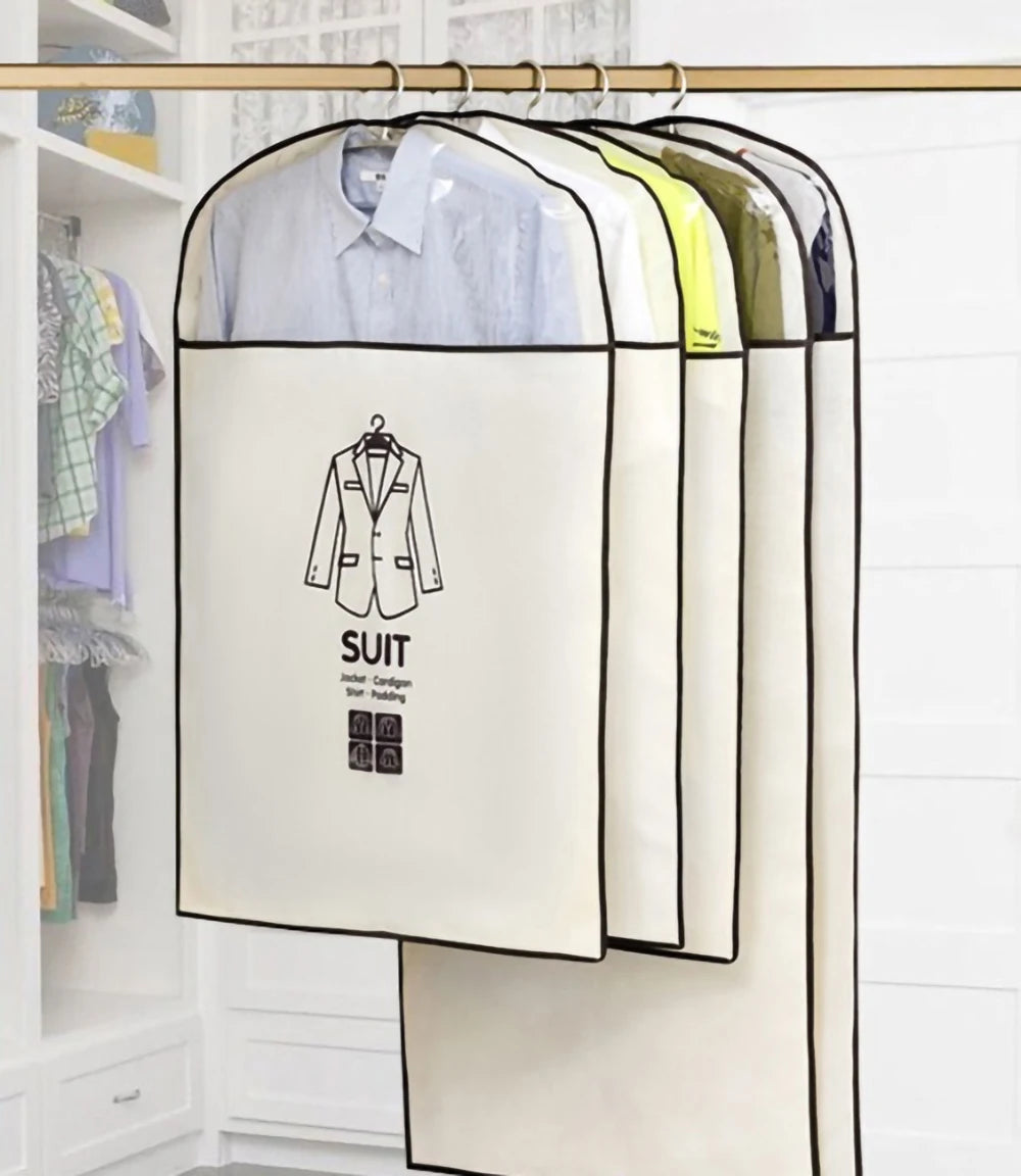 Hanging Clothes Cover with Zipper Suit Coat Outer