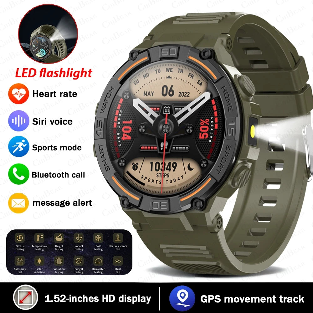 Smartwatch Military Men 360*360 HD Screen