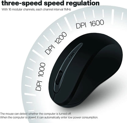 Silent Wireless Mouse for Laptop Small Compact