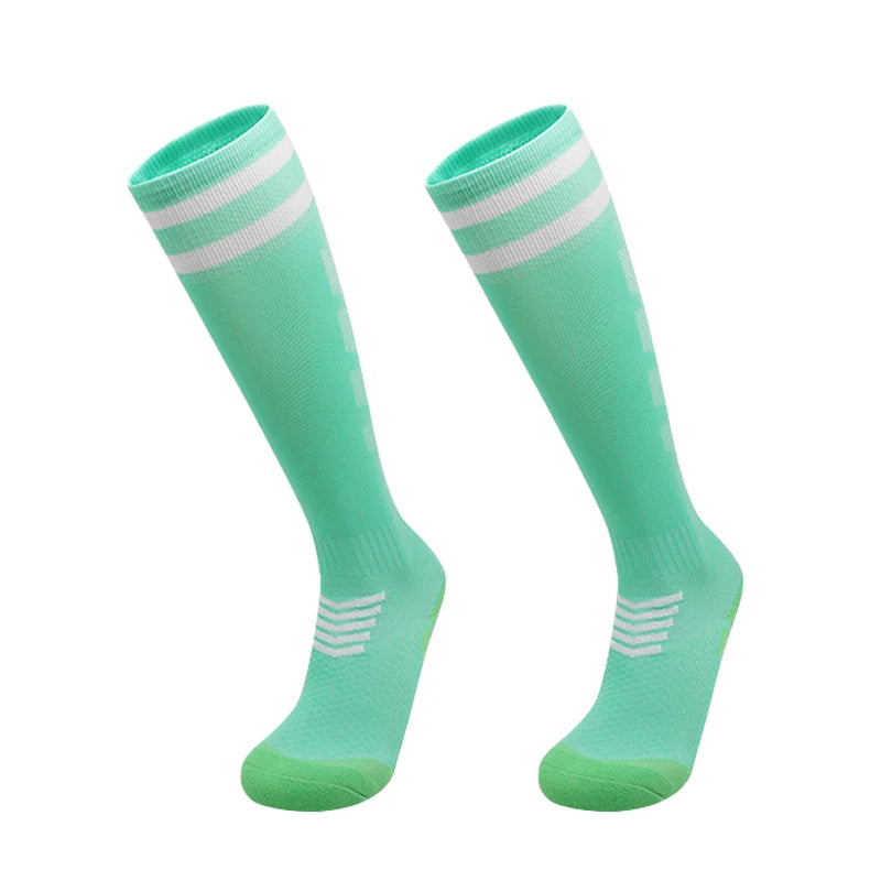 Towel Bottom Soccer Socks Breathable Knee High