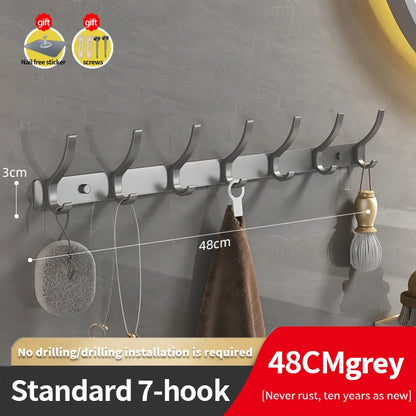 YUNJIEYA Black/White/Gun Grey Door hooks Clothes