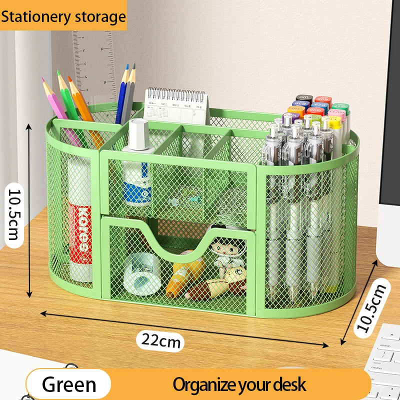 Large Capacity Metal Pen and Pencil Organizer