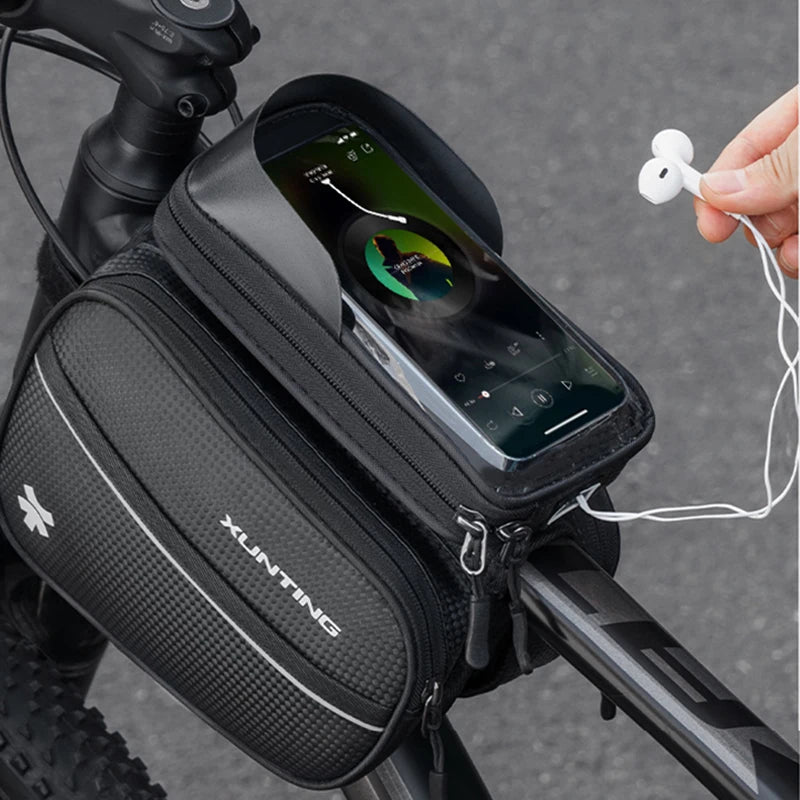 Xunting Mountain Bike Bag Front Handlerbar Bag Rainproof 6.8inch Mobile Phone Case Bicycle Top Tube Bag Cycling Accessories - MyLootWare