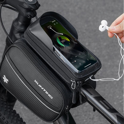 Xunting Mountain Bike Bag Front Handlerbar Bag Rainproof 6.8inch Mobile Phone Case Bicycle Top Tube Bag Cycling Accessories - MyLootWare