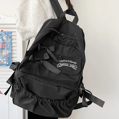 Cute Women’s College Backpack Bowknot Style