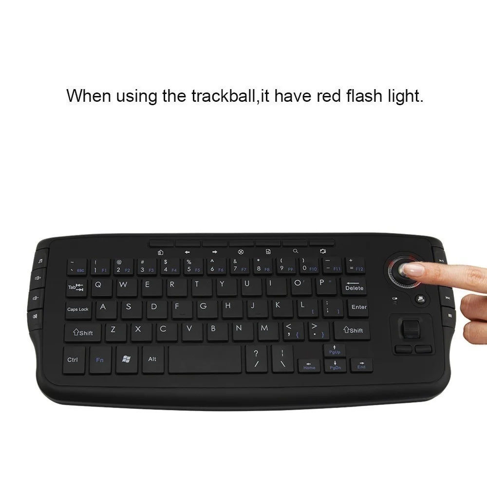 Jomaa 2.4G Wireless Trackball Keyboard with