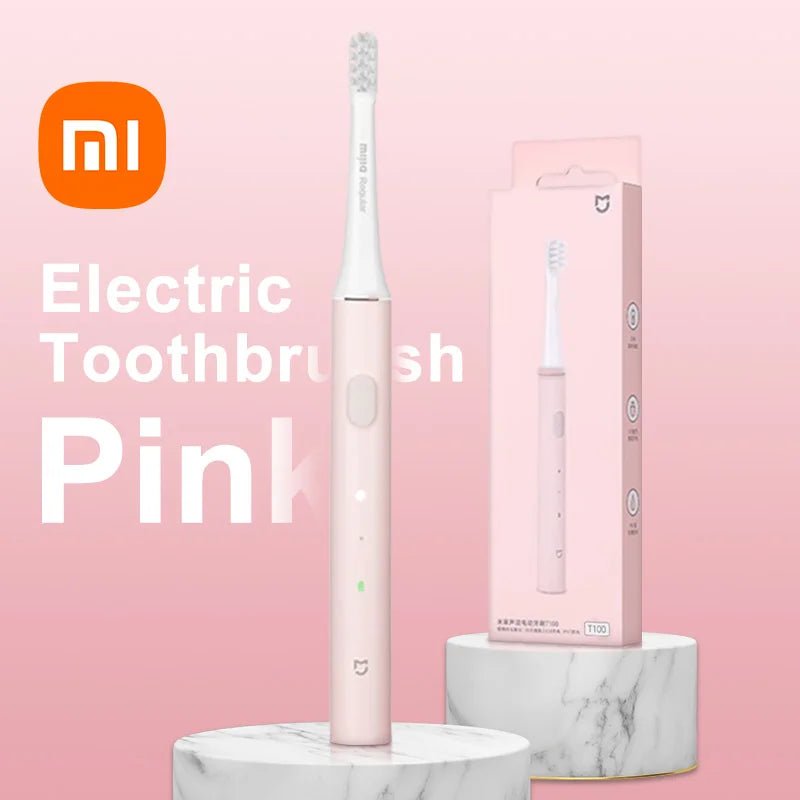 XIAOMI Mijia T100 Sonic Electric Toothbrush Mi Smart Waterproof Tooth Head Brush IPX7 Rechargeable USB for Teeth Brush Whitening - MyLootWare
