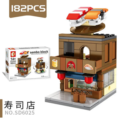 House Building Blocks Mini City Store Street View