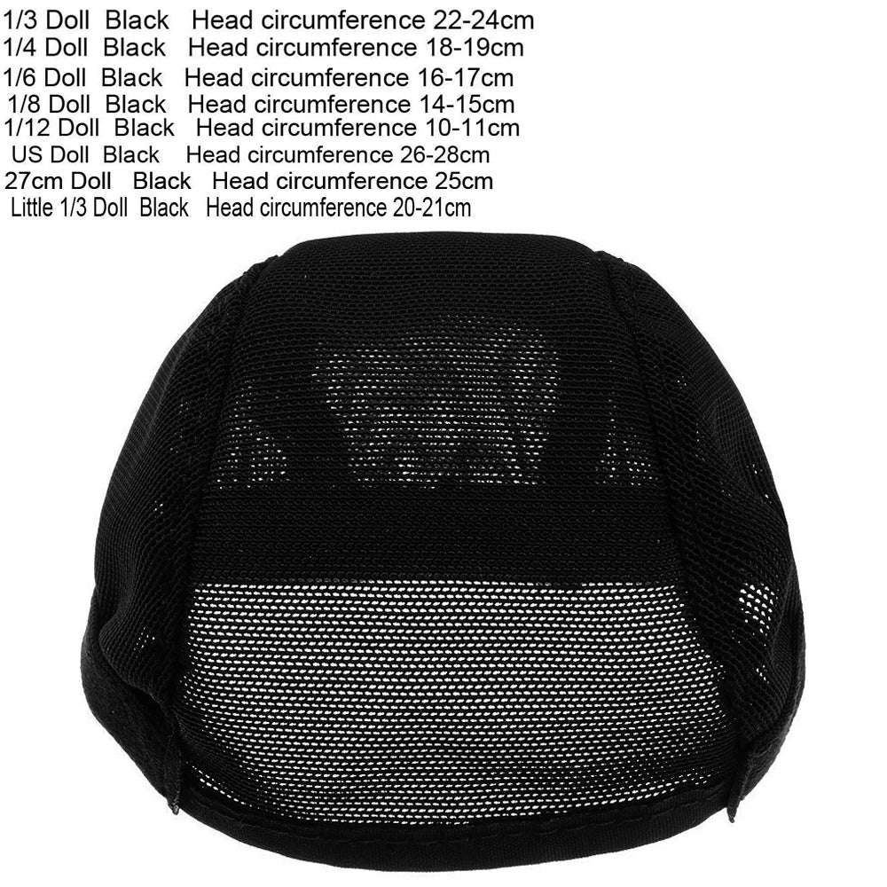 1/3 1/4 1/6 Doll Fixed Hair Non-slip Hat Cap Black/Beige Hairnet Net Head Headgear Doll DIY Accessory Multi-sizes DIY Wig Toy - MyLootWare