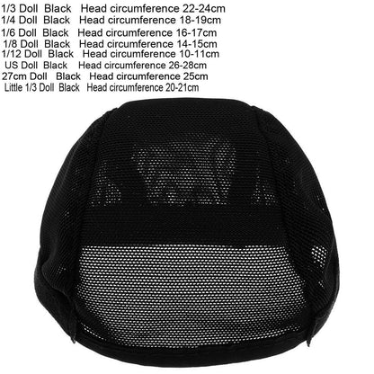 1/3 1/4 1/6 Doll Fixed Hair Non-slip Hat Cap Black/Beige Hairnet Net Head Headgear Doll DIY Accessory Multi-sizes DIY Wig Toy - MyLootWare