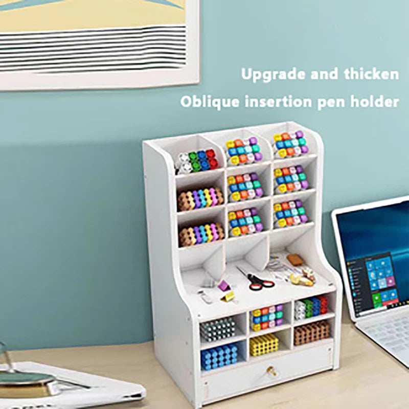 Creative DIY Wooden Rack for Office Storage