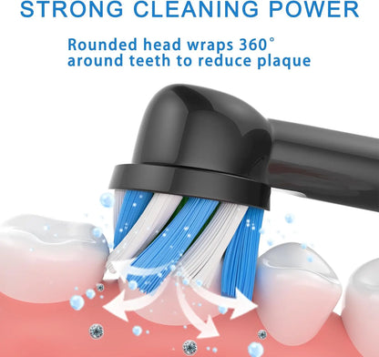 Black EB50 Brush Heads Cross Action 16 Degree Angle Spare Dental Nozzles for Oral B Electric Toothbrush D12/D16/DB4010/DB4510 - MyLootWare