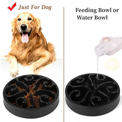 Pet Dog Slow Feeder Bowl Fun Non Slip Anti-Gulping