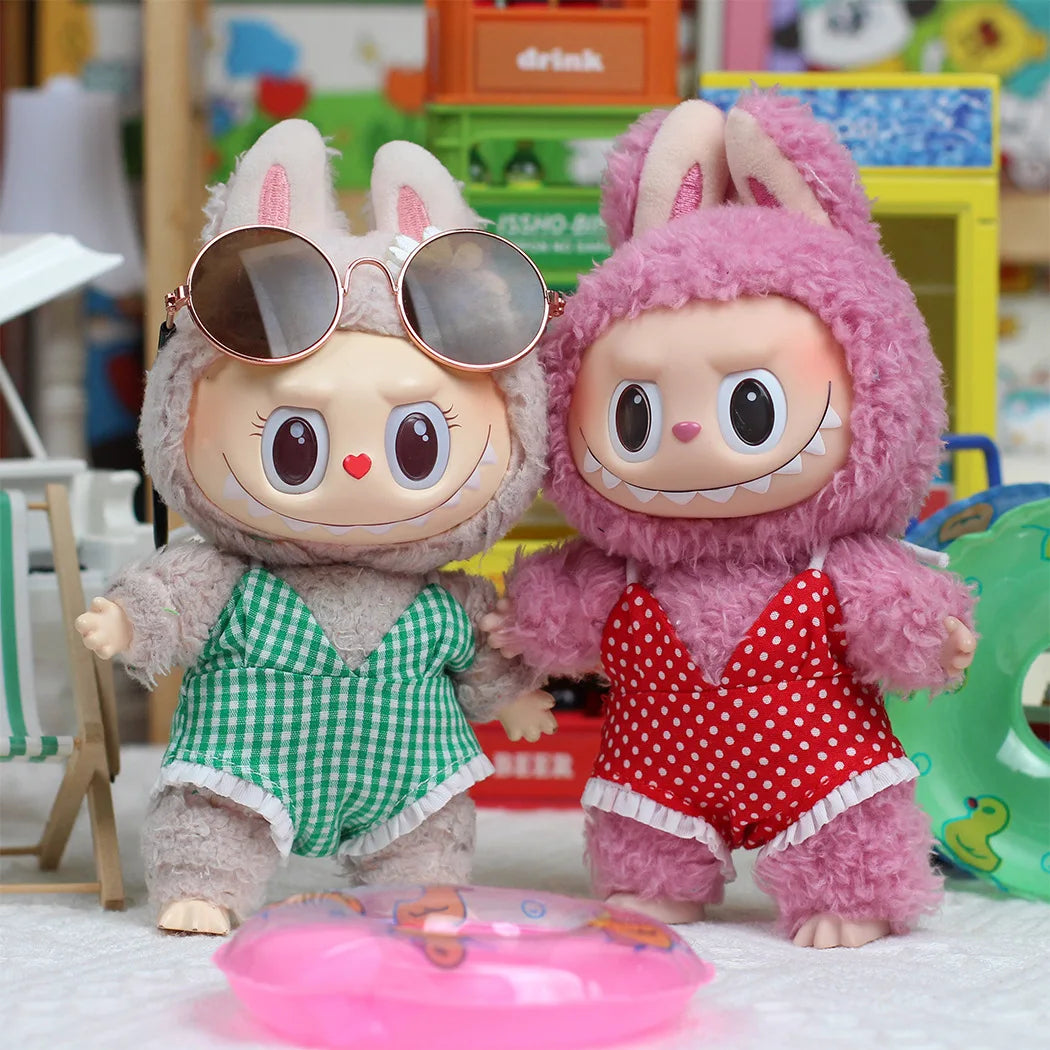 2025 Labubu Clothes Swimsuit Accessories Mini Plush Doll Clothing for Labubu I II Idol Dolls Fans Gift - MyLootWare