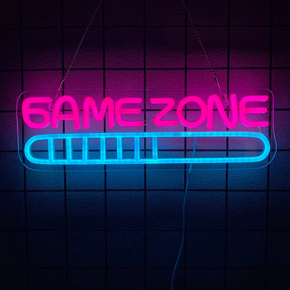 Gaming Neon Sign, Game On Neon Sign for Game Room