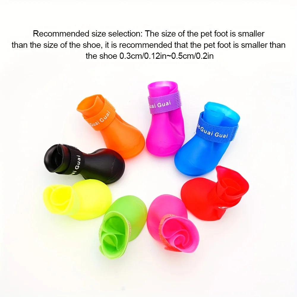 Pet Shoes Cute Pet Dog Shoes Rainproof Puppy Boots