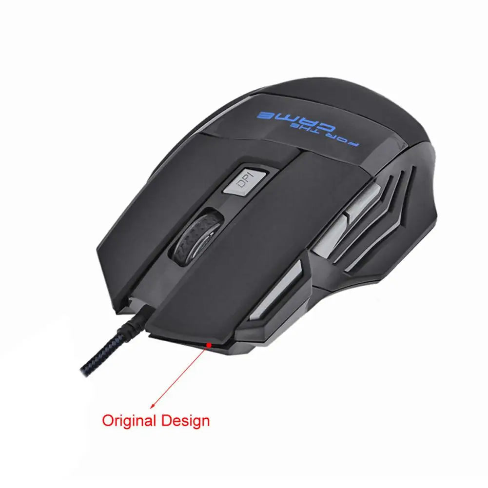Wired Gaming Mouse 7 Button Backlit 5500 DPI