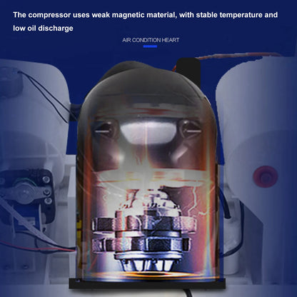 مكيف هواء محمول مع جهاز تحكم عن بعد يعمل باللمس ومبرد هواء للتخييم في الهواء الطلق والسيارة والمطبخ ومبرد هواء يعمل عن بعد بقوة 280 واط