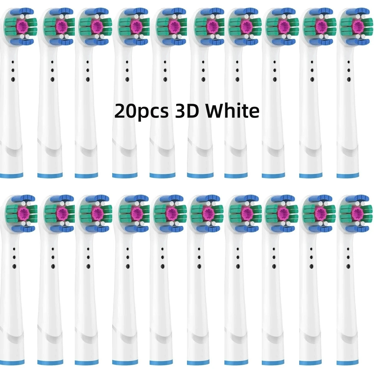8/16Pcs Replacement Brush Heads for Oral B Electric Toothbrushes Floss Cross Action 3D Pro White Precision Standard Daily Clean - MyLootWare