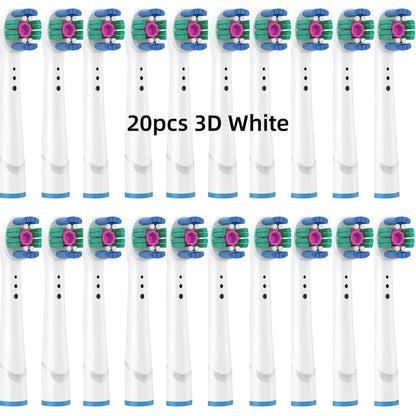 8/16Pcs Replacement Brush Heads for Oral B Electric Toothbrushes Floss Cross Action 3D Pro White Precision Standard Daily Clean - MyLootWare