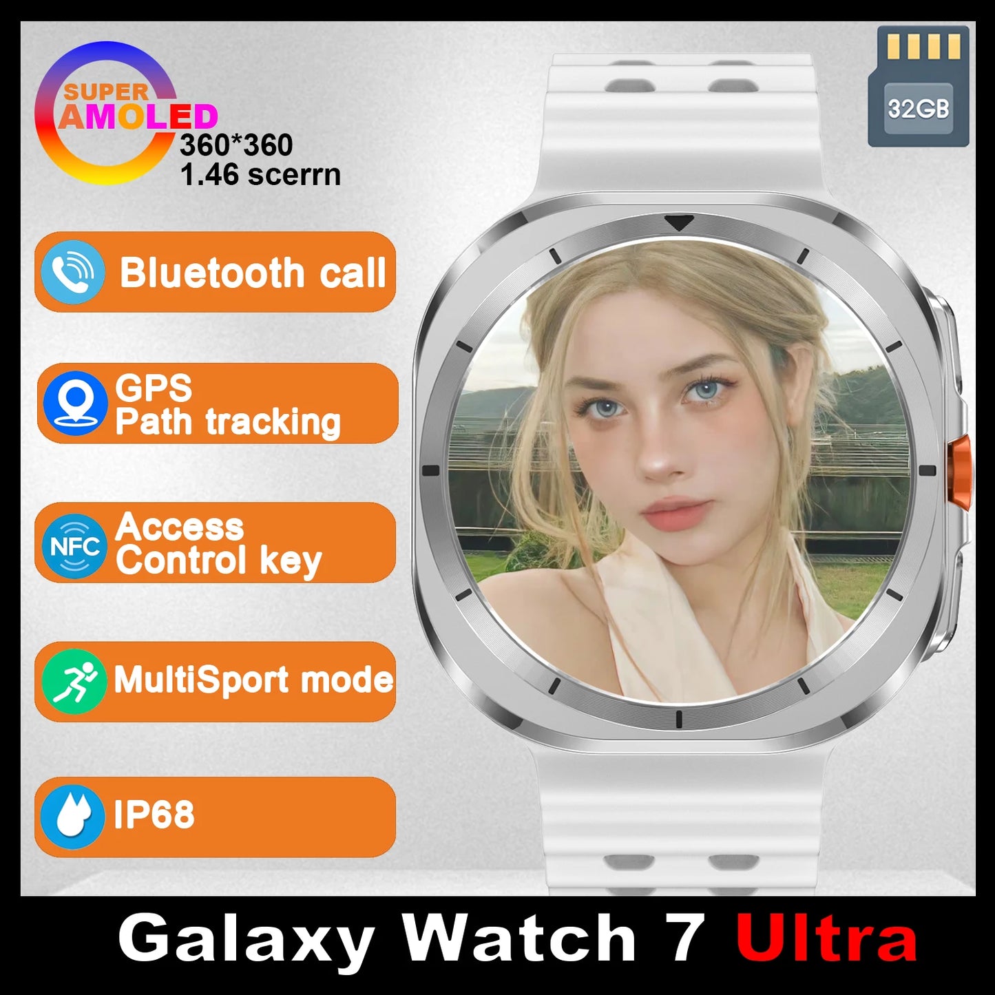 New WATCH 7 Ultra SmartWatch Men Women 32GB ROM