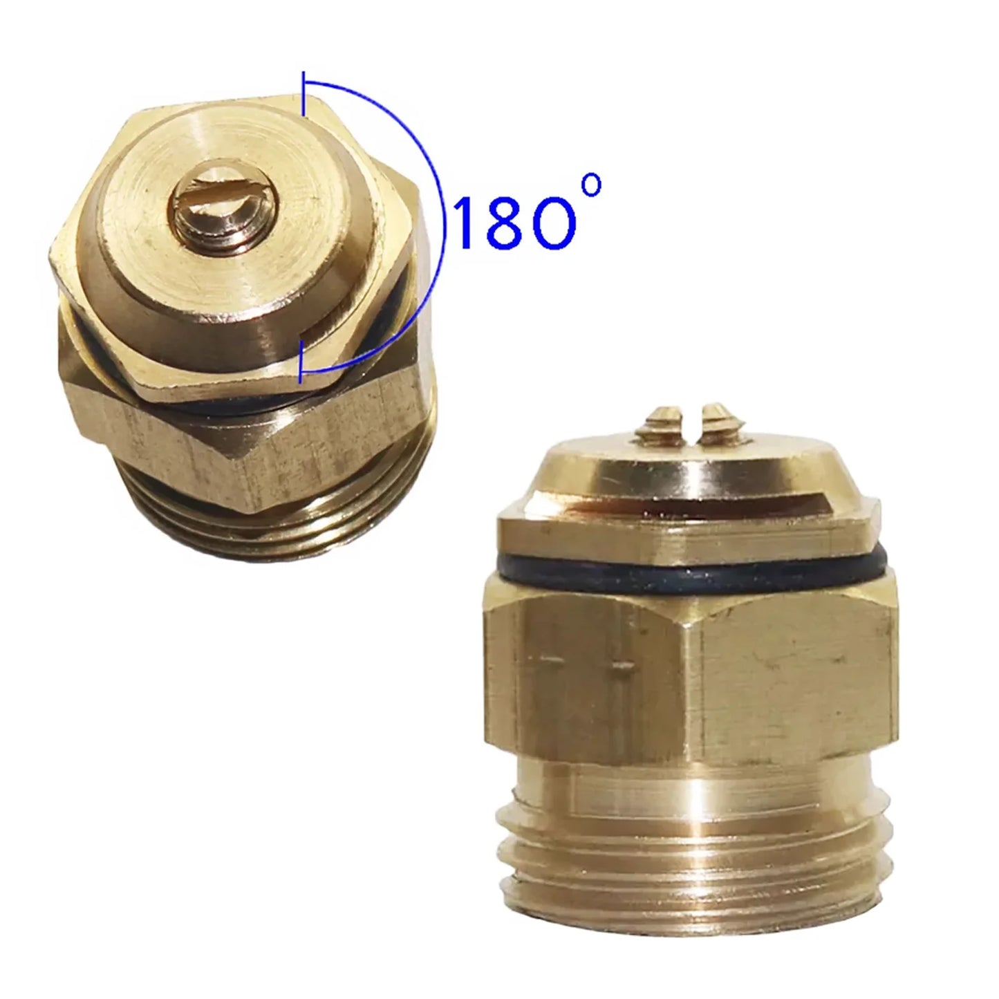 180° Brass Refraction Nozzle 1/2" Male Thread Misting Sprinkler Garden Agriculture Plant Flower Vegetable Nebulizer Sprayer 2Pcs - MyLootWare