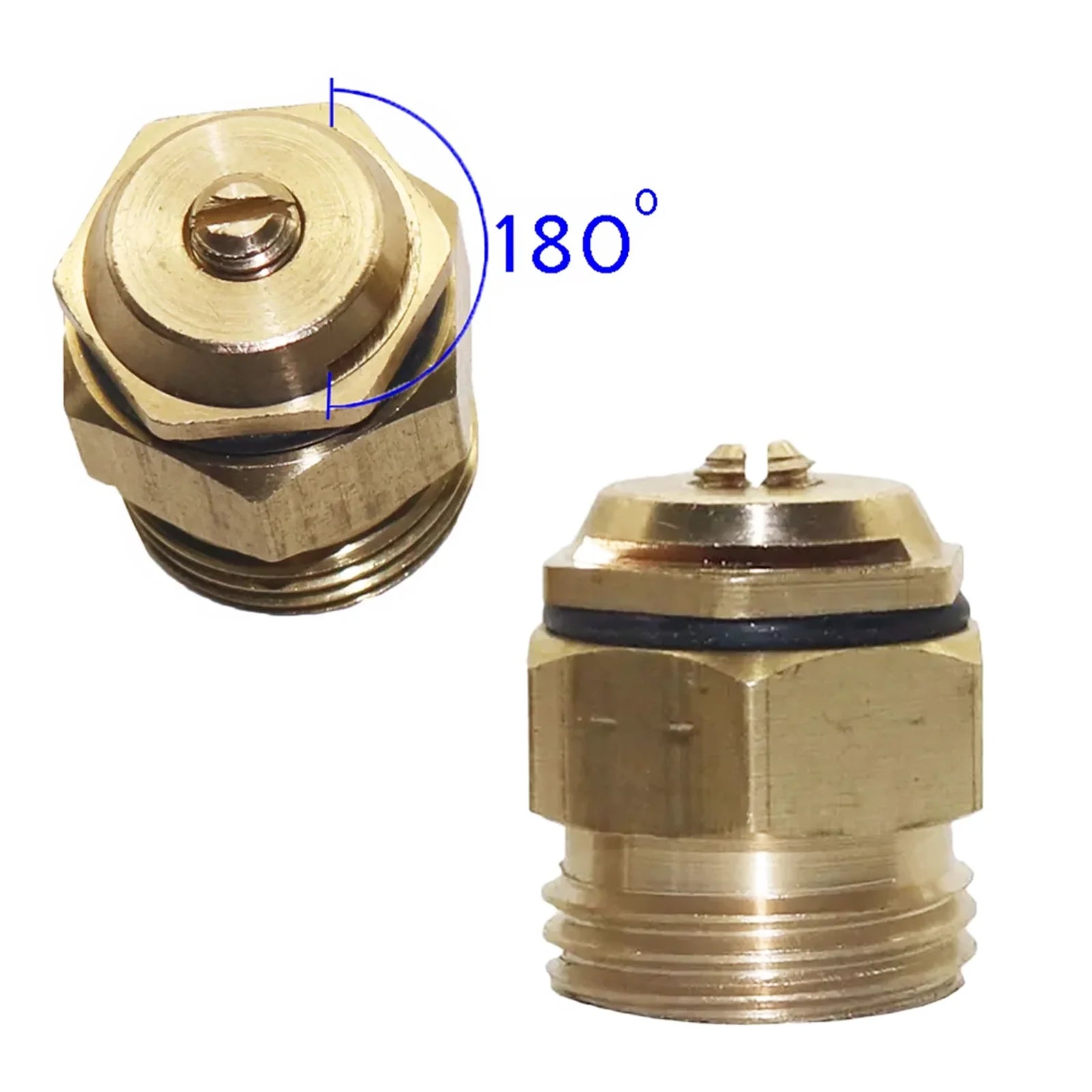 180° Brass Refraction Nozzle 1/2" Male Thread Misting Sprinkler Garden Agriculture Plant Flower Vegetable Nebulizer Sprayer 2Pcs - MyLootWare