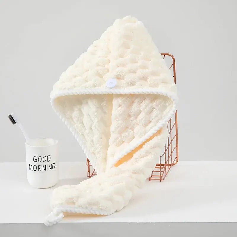 Microfiber Hair Towel Wraps, Super Absorbent Dry Hair Towel Long Hair Fast Drying Towels - MyLootWare