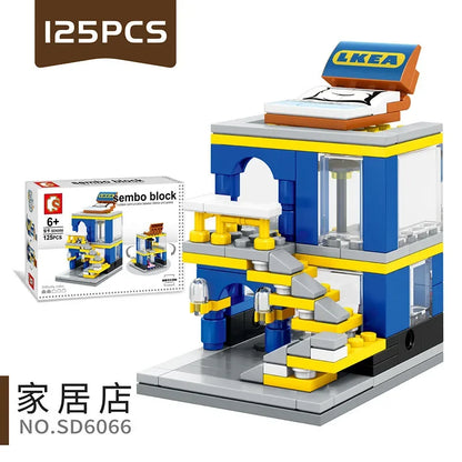 House Building Blocks Mini City Store Street View