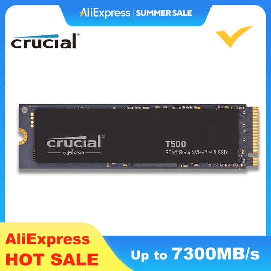 Crucial T500 1TB Gen4 NVMe M.2 Internal Gaming