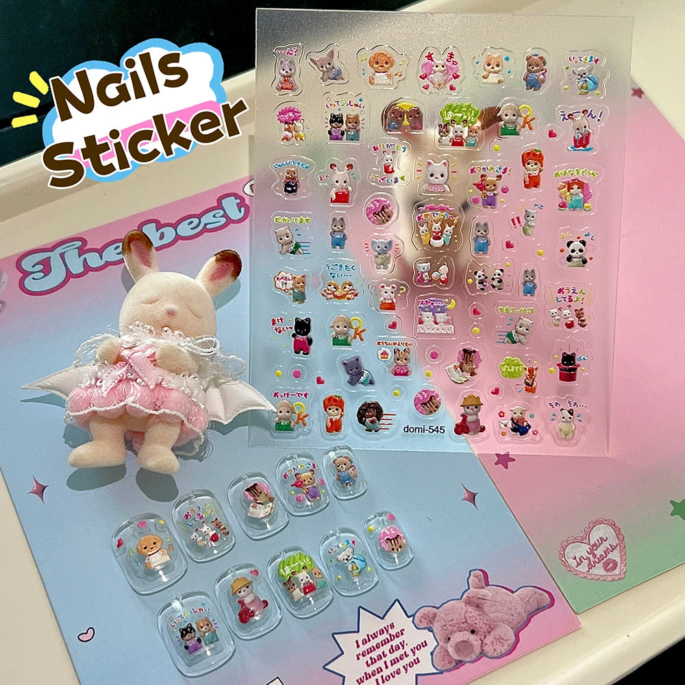 Calico Critters Anime Nail Stickers Ternurines Nail Stickers Anime Accessories - MyLootWare