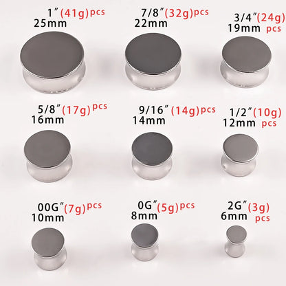 Doearko 2PCS Cool Stainless Steel Solid Double