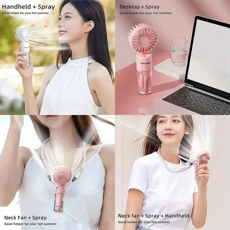 Mini Water Fan Spray Mist Fan Summer Portable