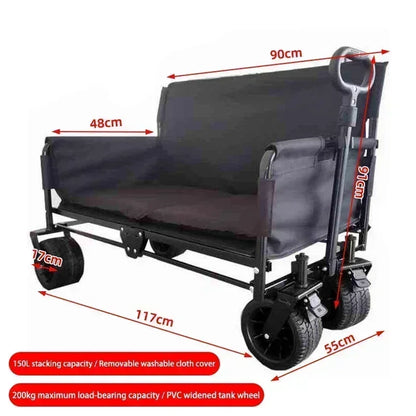 Foldable Outdoor Cart for Campervan Picnic Outdoor