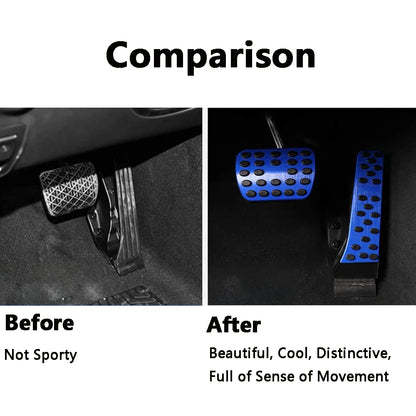 2pcs Aluminum Car Pedals Foot Brake Accelerator Gas Pedal Pad Cover for Mercedes-Benz C CLS E GLK SLK W205 W212 W222 - MyLootWare