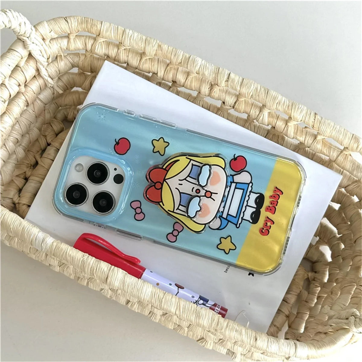 Funny Cartoon Girls iPhone Case with Stand
