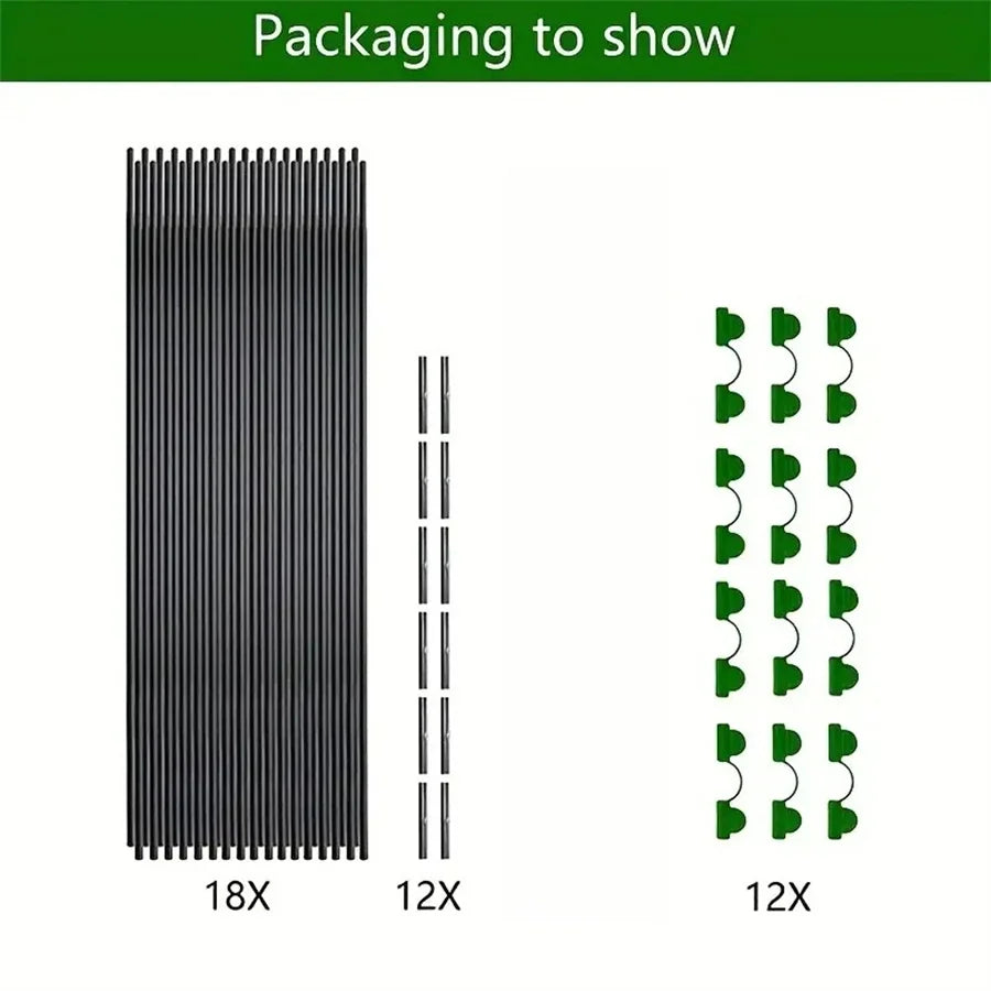 18pcs/30pcs, Greenhouse Hoops Garden Hoops Frame For StableGardening Tunnel Support Frame For Garden Farm YardsAgricultural Gree - MyLootWare