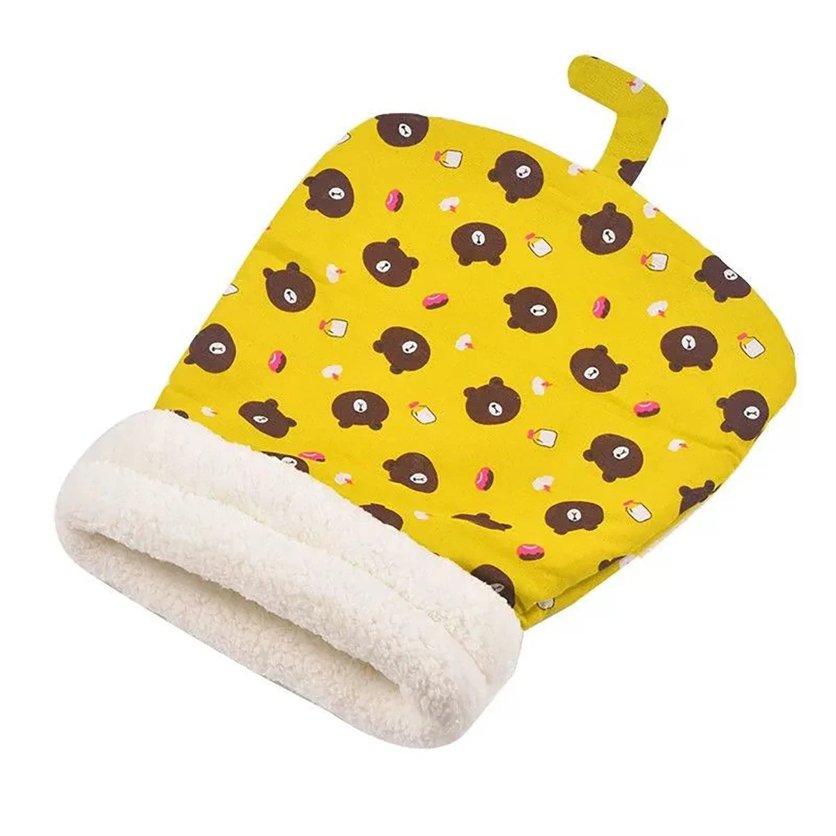 Cat Sleeping Bag Soft Cuddly Fluffy Feel Thickened Pet Pocket Type Quilt Bed Kitten Puppy Soft Comfortable Warm Nest Pet - MyLootWare