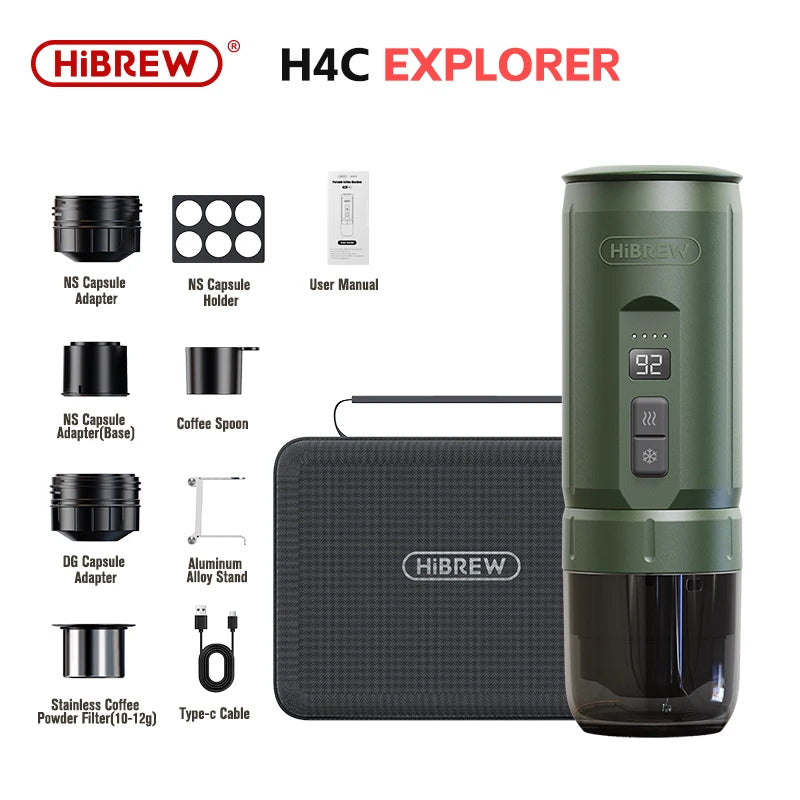 HiBREW Portable Espresso Coffee Machine for Car &