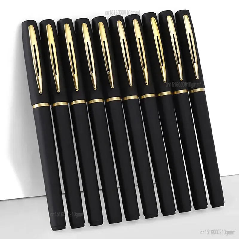 2/4/8/10/20/30/50Pcs Large Capacity Black Ink Gel Pen 0.5 0.7 1.0 Tip Refill Matte Handle Business Signature Writing Stationery - MyLootWare
