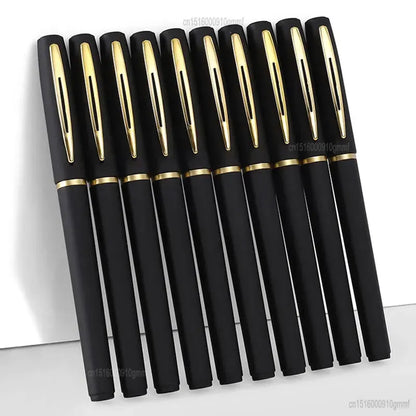 2/4/8/10/20/30/50Pcs Large Capacity Black Ink Gel Pen 0.5 0.7 1.0 Tip Refill Matte Handle Business Signature Writing Stationery - MyLootWare