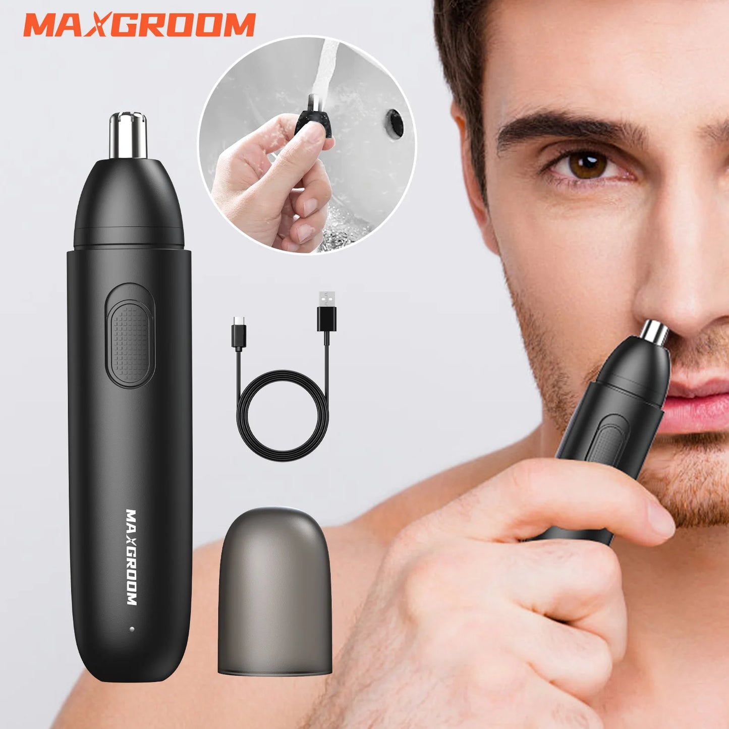 MAXGROOM Rechargeable Nose Hair Trimmer for Men