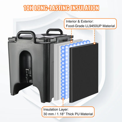 SucceBuy 2.5 5 10 Gallon Insulated Beverage