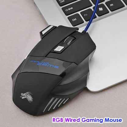 Wired Gaming Mouse 7 Button Backlit 5500 DPI