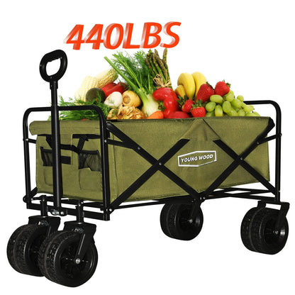 Green Camping Cart Outdoor Practical Convenient