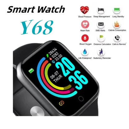 Smartwatch Y68 w/ Color Screen: Activity Tracker,