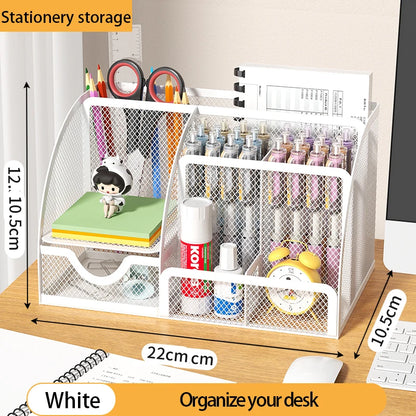 Large Capacity Metal Pen and Pencil Organizer