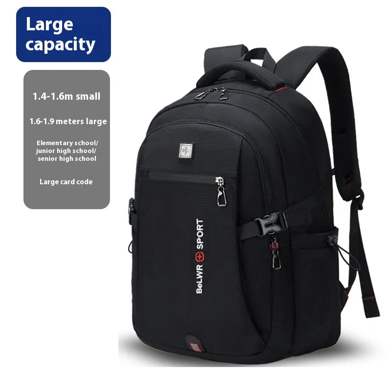 Backpack Primary School Middle School Students High School Bags Large Capacity Ultra-light Load Reduction Outdoor Travel Busines - MyLootWare